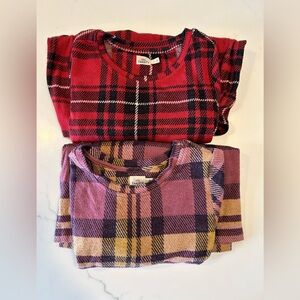 Faherty plaid girls Sweater Dresses (size 6)